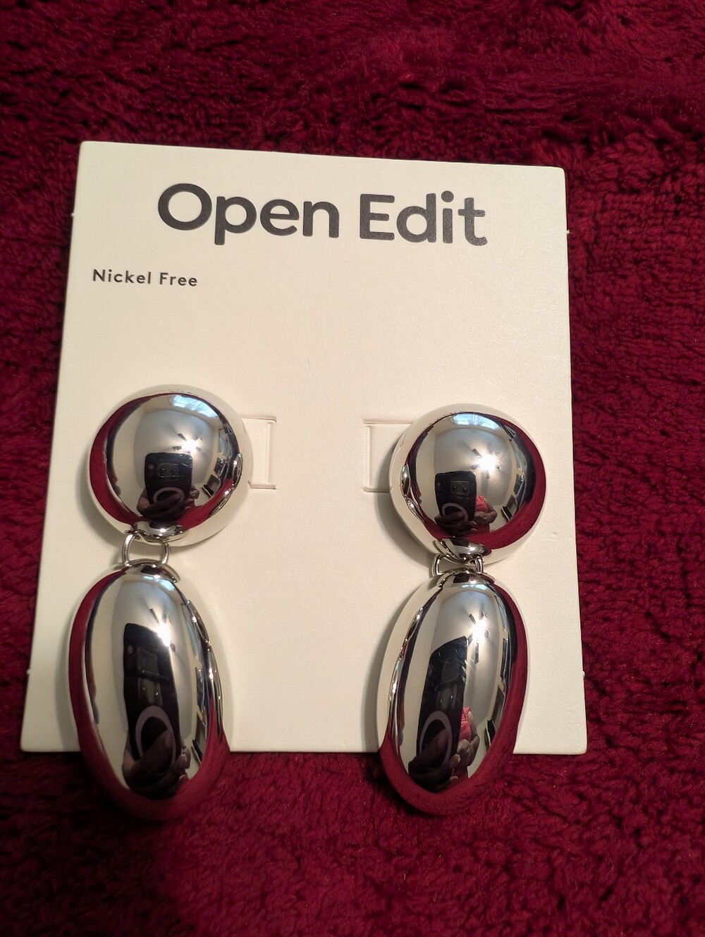 Nordstrom Open Edit Drop Earrings in Silver-Tone| New